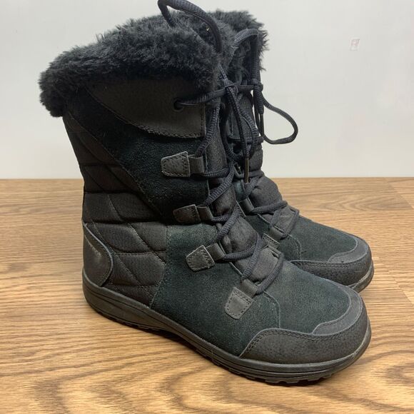 Columbia Womens Ice Maiden II Snow Boot Black Size 7.5 M - Picture 1 of 12